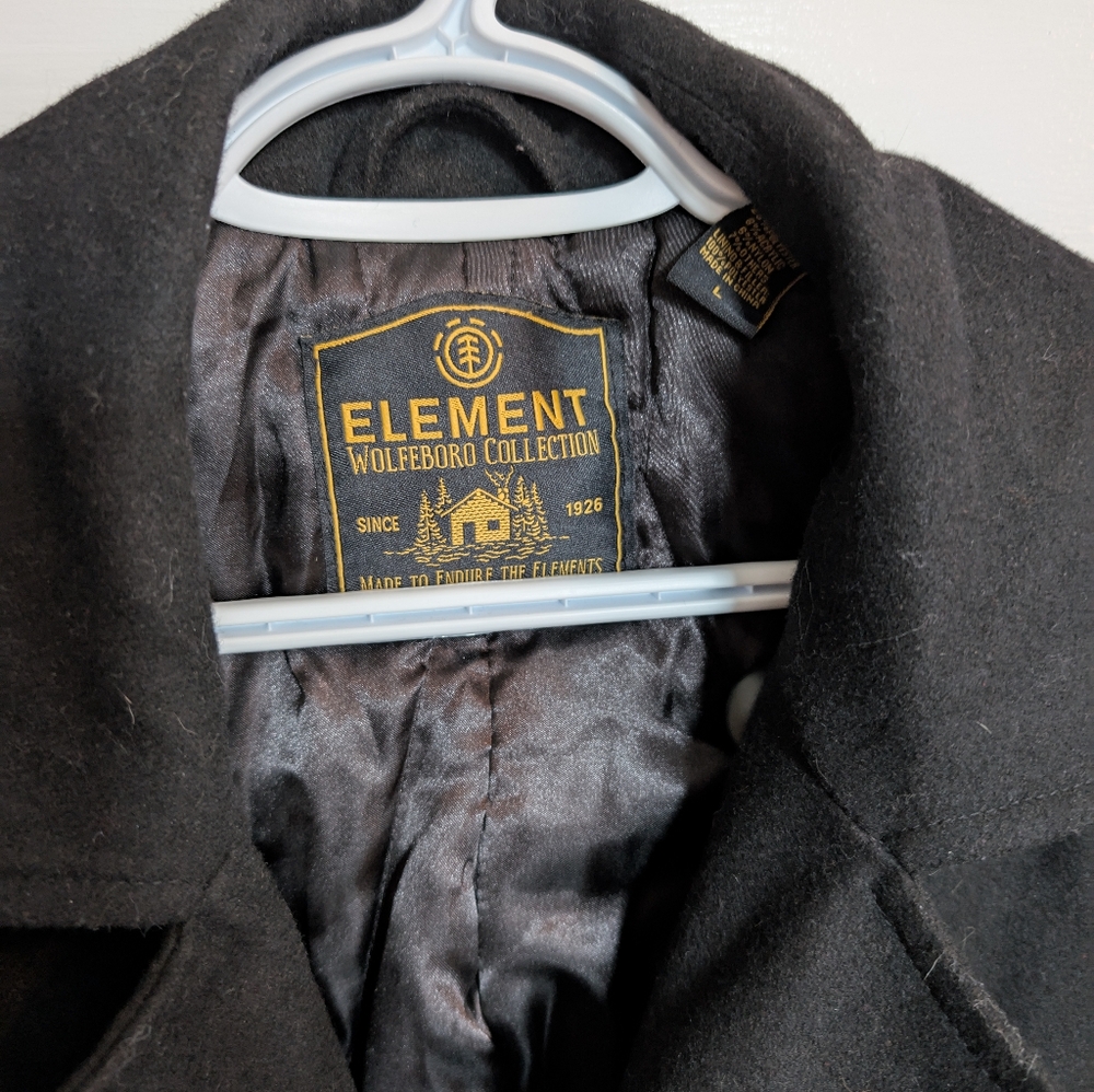 Men's Black Wool Coat